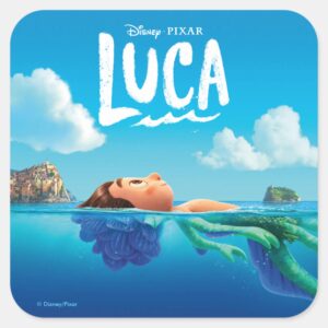 Luca Human Sea Monster Luca Theatrical Poster Square Sticker