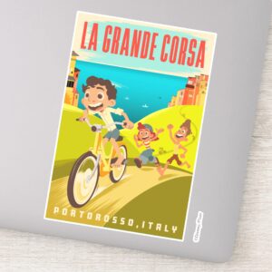 Luca La Grande Corsa Illustration Sticker