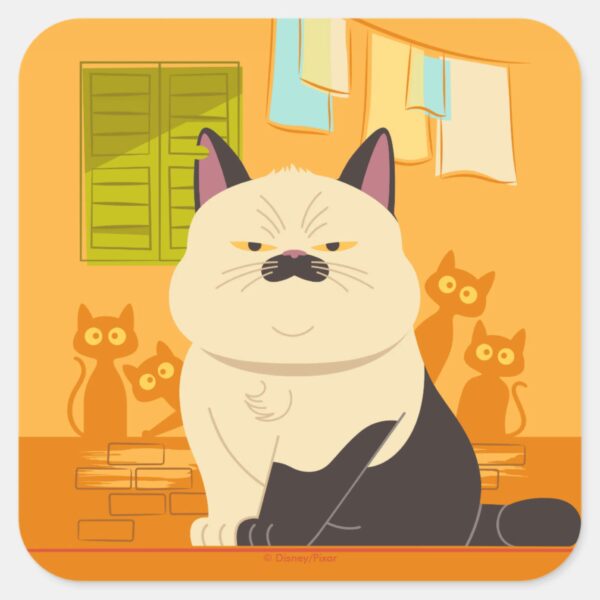 Luca___Machiavelli_Cat_Illustration_Square_Sticker_1 Luca Machiavelli Cat Illustration Square Sticker