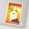 Luca Machiavelli Cat Illustration Sticker