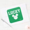 Lucky_Mickey_Mouse___St._Patrick's_Day_Square_Sticker_3 Lucky Mickey Mouse St. Patricks Day Square Sticker