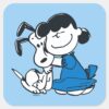 Lucy_Hugging_Snoopy_Square_Sticker_1 Lucy Hugging Snoopy Square Sticker