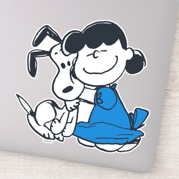 Lucy_Hugging_Snoopy_Sticker_9 Lucy Hugging Snoopy Sticker