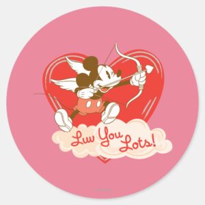 Luv You Lots Classic Round Sticker