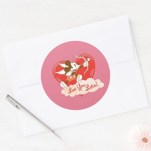 Luv You Lots Classic Round Sticker