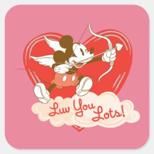 Luv You Lots Square Sticker