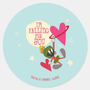 MARVIN MARTIAN™ Im Falling For You Classic Round Sticker