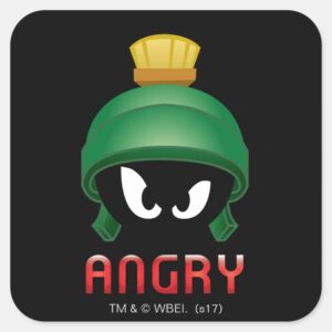 MARVIN THE MARTIAN™ Angry Emoji Square Sticker
