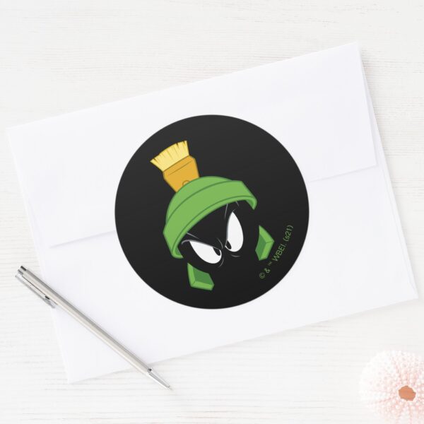 MARVIN_THE_MARTIAN™_Angry_Face_Classic_Round_Sticker_3 MARVIN THE MARTIAN™ Angry Face Classic Round Sticker