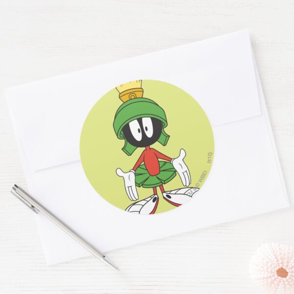 MARVIN_THE_MARTIAN™_Arms_Open_Classic_Round_Sticker_3 MARVIN THE MARTIAN™ Arms Open Classic Round Sticker
