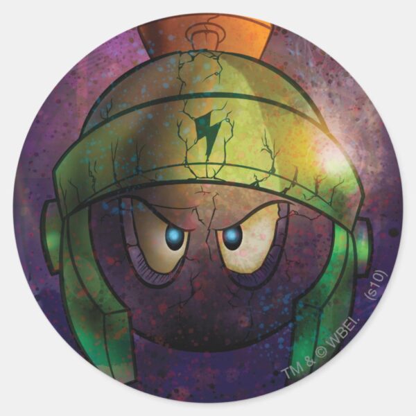 MARVIN_THE_MARTIAN™_Battle_Hardened_Classic_Round_Sticker_1 MARVIN THE MARTIAN™ Battle Hardened Classic Round Sticker