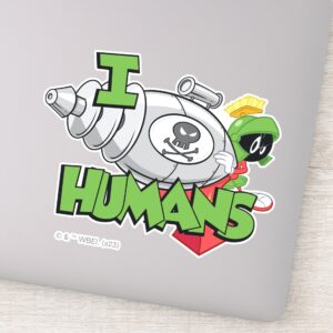 MARVIN THE MARTIAN™ I Laser Humans Sticker