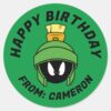 MARVIN_THE_MARTIAN™_Mad___Happy_Birthday_Classic_Round_Sticker_1 MARVIN THE MARTIAN™ Mad Happy Birthday Classic Round Sticker