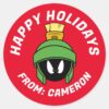 MARVIN_THE_MARTIAN™_Mad___Happy_Holidays_Classic_Round_Sticker_1 MARVIN THE MARTIAN™ Mad Happy Holidays Classic Round Sticker