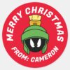 MARVIN_THE_MARTIAN™_Mad___Merry_Christmas_Classic_Round_Sticker_1 MARVIN THE MARTIAN™ Mad Merry Christmas Classic Round Sticker