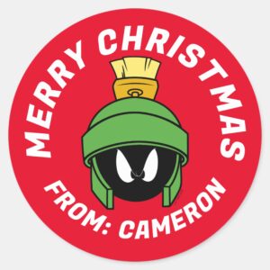 MARVIN THE MARTIAN™ Mad Merry Christmas Classic Round Sticker