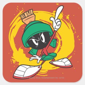 MARVIN THE MARTIAN™ Pointing Upward Square Sticker