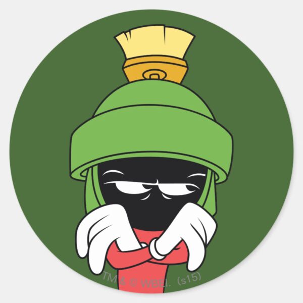MARVIN_THE_MARTIAN™_Pout_Classic_Round_Sticker_1 MARVIN THE MARTIAN™ Pout Classic Round Sticker