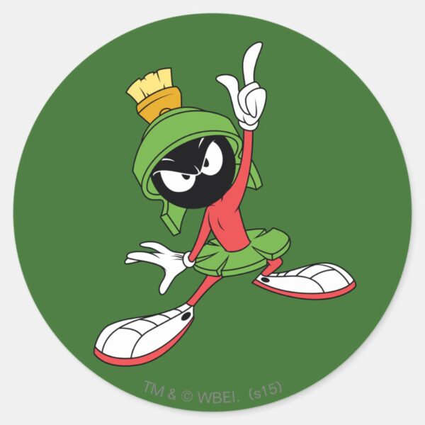 MARVIN_THE_MARTIAN™_Proclamation_Classic_Round_Sticker_1 MARVIN THE MARTIAN™ Proclamation Classic Round Sticker