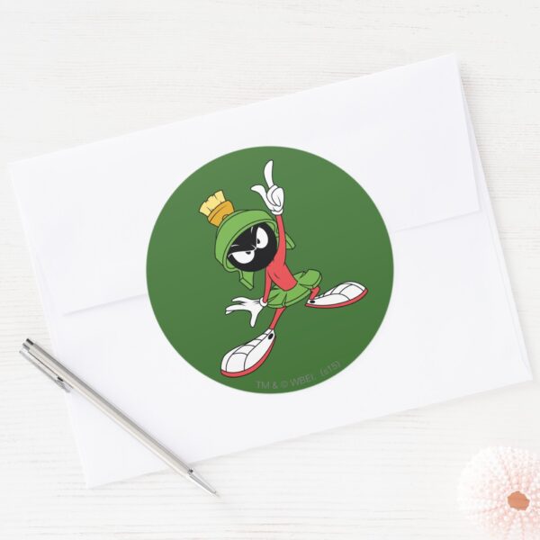 MARVIN_THE_MARTIAN™_Proclamation_Classic_Round_Sticker_3 MARVIN THE MARTIAN™ Proclamation Classic Round Sticker