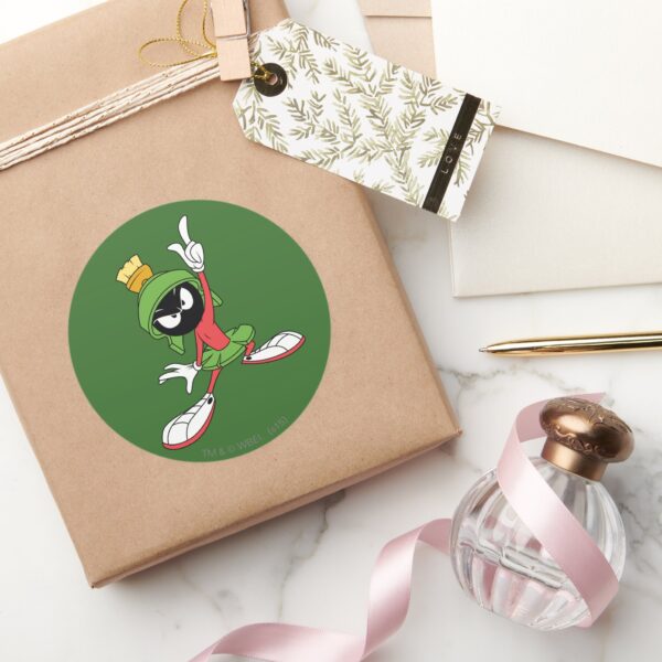 MARVIN_THE_MARTIAN™_Proclamation_Classic_Round_Sticker_5 MARVIN THE MARTIAN™ Proclamation Classic Round Sticker