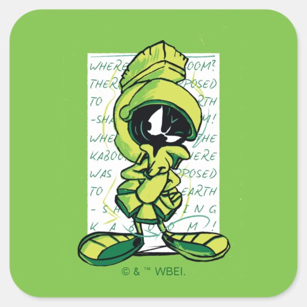 MARVIN_THE_MARTIAN™_Quote_Sketch_Square_Sticker_1 MARVIN THE MARTIAN™ Quote Sketch Square Sticker