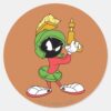 MARVIN_THE_MARTIAN™_Ready_With_Laser_Classic_Round_Sticker_1 MARVIN THE MARTIAN™ Ready With Laser Classic Round Sticker