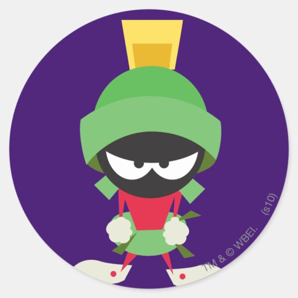 MARVIN_THE_MARTIAN™_Ready_to_Attack_Classic_Round_Sticker_1 MARVIN THE MARTIAN™ Ready To Attack Classic Round Sticker