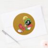 MARVIN_THE_MARTIAN™_Reclining_With_Laser_Classic_Round_Sticker_3 MARVIN THE MARTIAN™ Reclining With Laser Classic Round Sticker