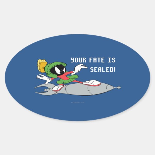 MARVIN_THE_MARTIAN™_Riding_Rocket_Oval_Sticker_1 MARVIN THE MARTIAN™ Riding Rocket Oval Sticker