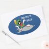 MARVIN_THE_MARTIAN™_Riding_Rocket_Oval_Sticker_3 MARVIN THE MARTIAN™ Riding Rocket Oval Sticker