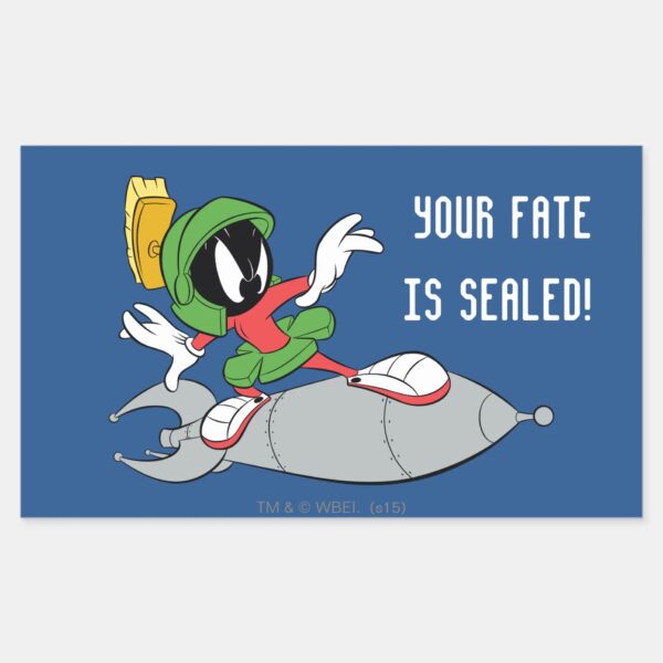 MARVIN_THE_MARTIAN™_Riding_Rocket_Rectangular_Sticker_1 MARVIN THE MARTIAN™ Riding Rocket Rectangular Sticker