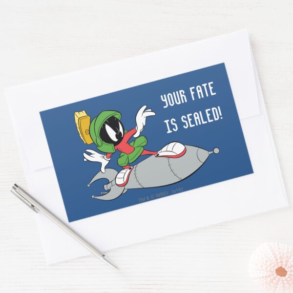 MARVIN_THE_MARTIAN™_Riding_Rocket_Rectangular_Sticker_3 MARVIN THE MARTIAN™ Riding Rocket Rectangular Sticker