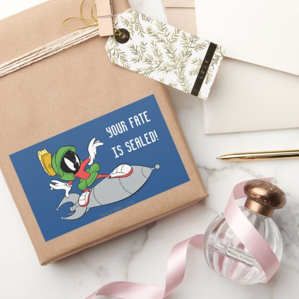 MARVIN_THE_MARTIAN™_Riding_Rocket_Rectangular_Sticker_5 MARVIN THE MARTIAN™ Riding Rocket Rectangular Sticker