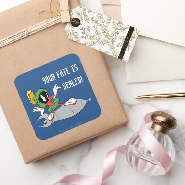 MARVIN_THE_MARTIAN™_Riding_Rocket_Square_Sticker_5 MARVIN THE MARTIAN™ Riding Rocket Square Sticker