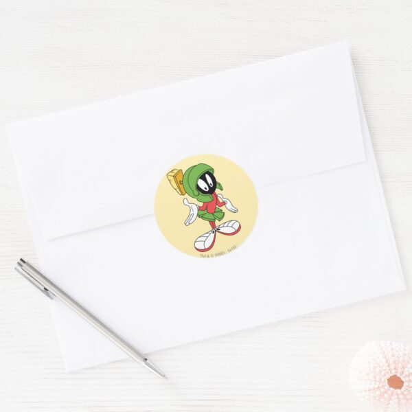MARVIN_THE_MARTIAN™_Shrug_Classic_Round_Sticker_3 MARVIN THE MARTIAN™ Shrug Classic Round Sticker