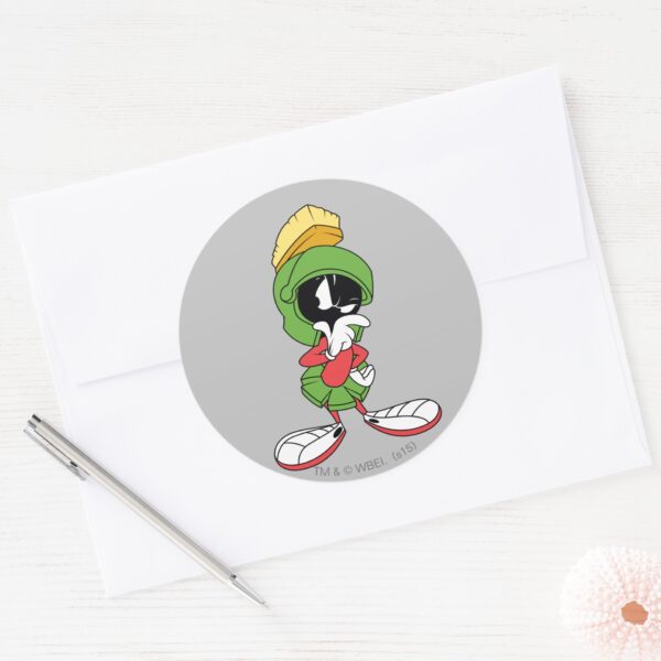 MARVIN_THE_MARTIAN™_Thinking_Classic_Round_Sticker_3 MARVIN THE MARTIAN™ Thinking Classic Round Sticker