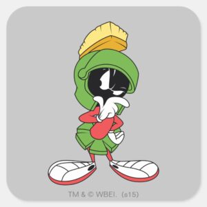 MARVIN THE MARTIAN™ Thinking Square Sticker