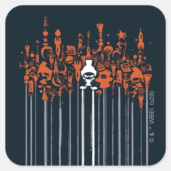 MARVIN_THE_MARTIAN™_Weapons_of_Mass_Destruction_Square_Sticker_1 MARVIN THE MARTIAN™ Weapons Of Mass Destruction Square Sticker