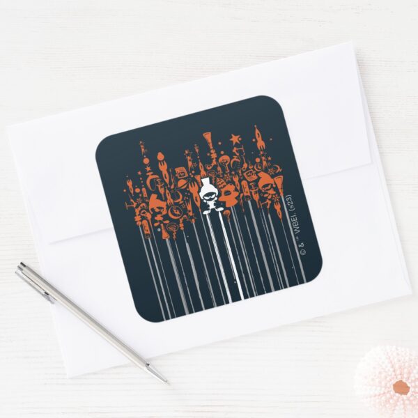 MARVIN_THE_MARTIAN™_Weapons_of_Mass_Destruction_Square_Sticker_3 MARVIN THE MARTIAN™ Weapons Of Mass Destruction Square Sticker