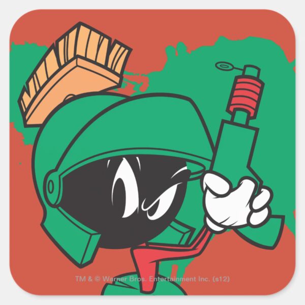 MARVIN_THE_MARTIAN™_with_Laser_Pointed_Up_Square_Sticker_1 MARVIN THE MARTIAN™ With Laser Pointed Up Square Sticker