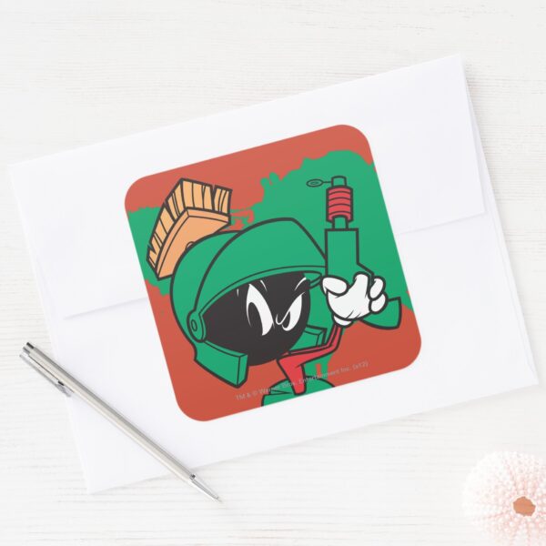 MARVIN_THE_MARTIAN™_with_Laser_Pointed_Up_Square_Sticker_3 MARVIN THE MARTIAN™ With Laser Pointed Up Square Sticker