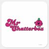 Magenta_Mr._Chatterbox_Logo_Square_Sticker_1 Magenta Mr. Chatterbox Logo Square Sticker
