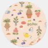 Magical_Blooms_Mandrake_Pattern_Classic_Round_Sticker_1 Magical Blooms Mandrake Pattern Classic Round Sticker