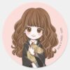 Magical_Hermione_Granger_Watercolor_Classic_Round_Sticker_1 Magical Hermione Granger Watercolor Classic Round Sticker