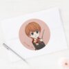 Magical_Ron_Weasley_Watercolor_Classic_Round_Sticker_3 Magical Ron Weasley Watercolor Classic Round Sticker