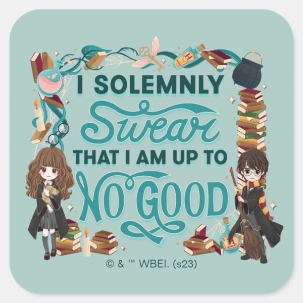 Magical_Watercolor__I_Solemnly_Swear__Square_Sticker_1 Magical Watercolor I Solemnly Swear Square Sticker