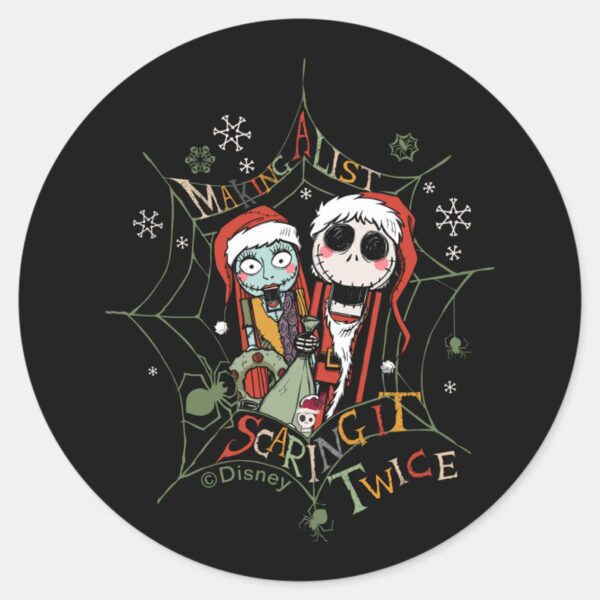 Making_A_List_Scaring_it_Twice_Classic_Round_Sticker_1 Making A List Scaring It Twice Classic Round Sticker