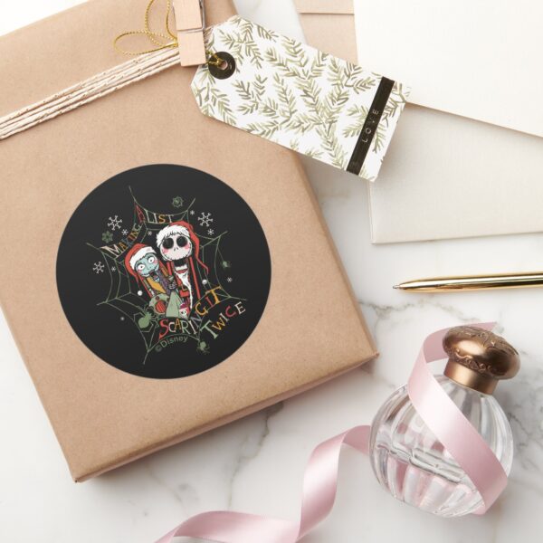 Making_A_List_Scaring_it_Twice_Classic_Round_Sticker_5 Making A List Scaring It Twice Classic Round Sticker