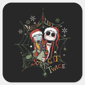 Making A List Scaring It Twice Square Sticker